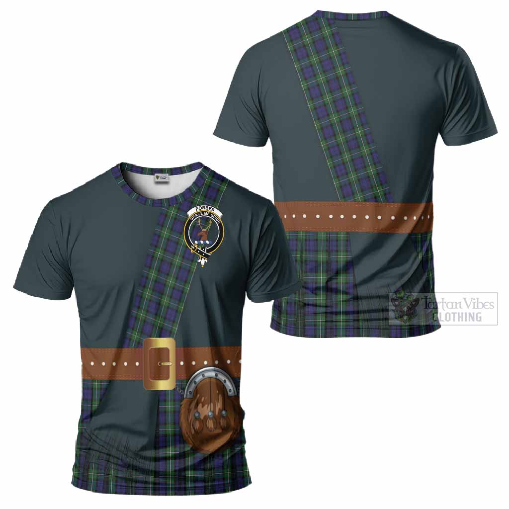 Forbes Tartan Crest T-Shirt Kilt Costume Style