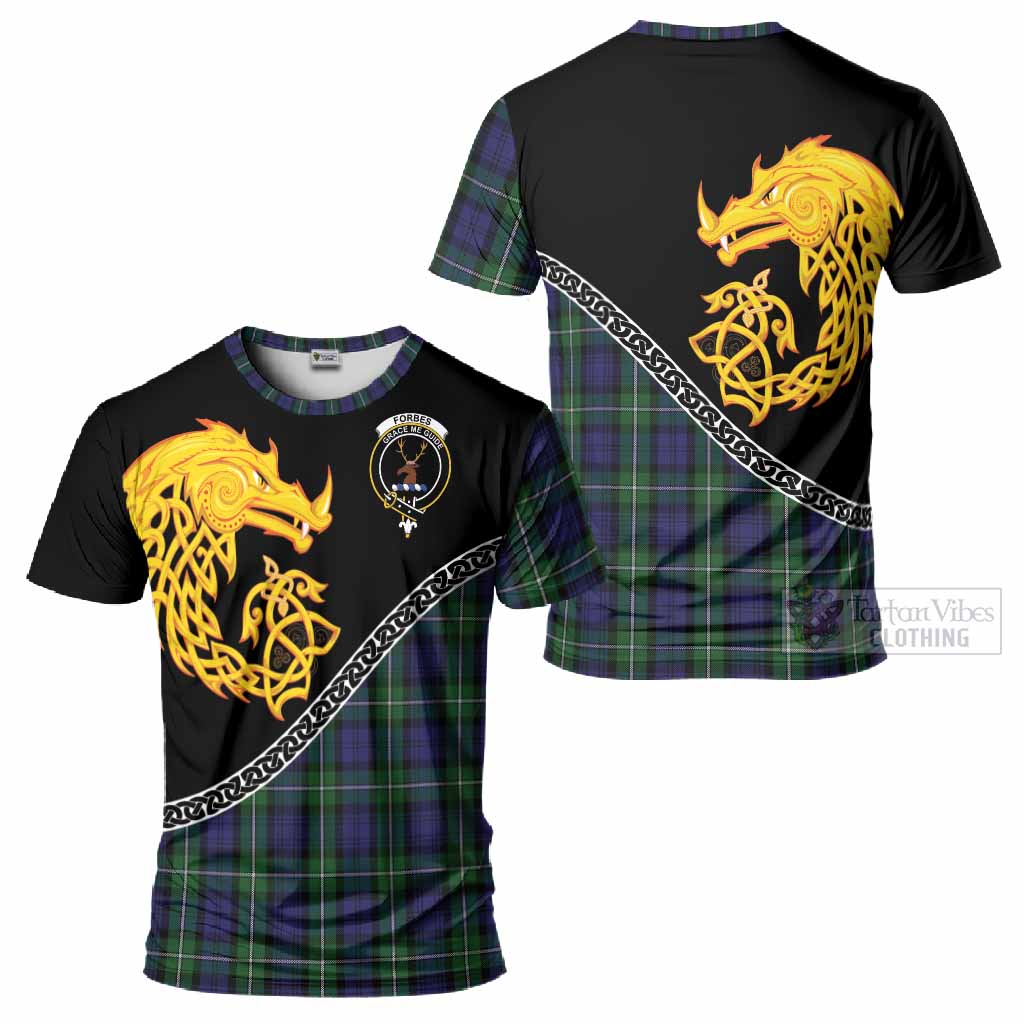 Forbes Tartan Crest T-Shirt Legendary Dragon Knot Half Style