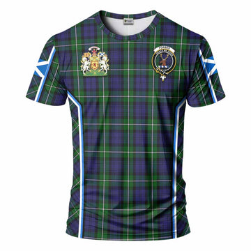 Forbes Tartan Crest T-shirt Scotland Coat of Arm Flag Style - Tartan Vibes Clothing