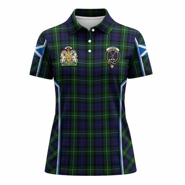Forbes Tartan Crest Women's Polo Shirt Scotland Coat of Arm Flag Style - Tartan Vibes Clothing