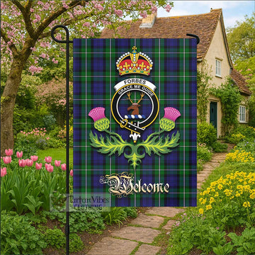 Forbes Tartan Family Crest Garden Flag Royal Thistle Welcome Style
