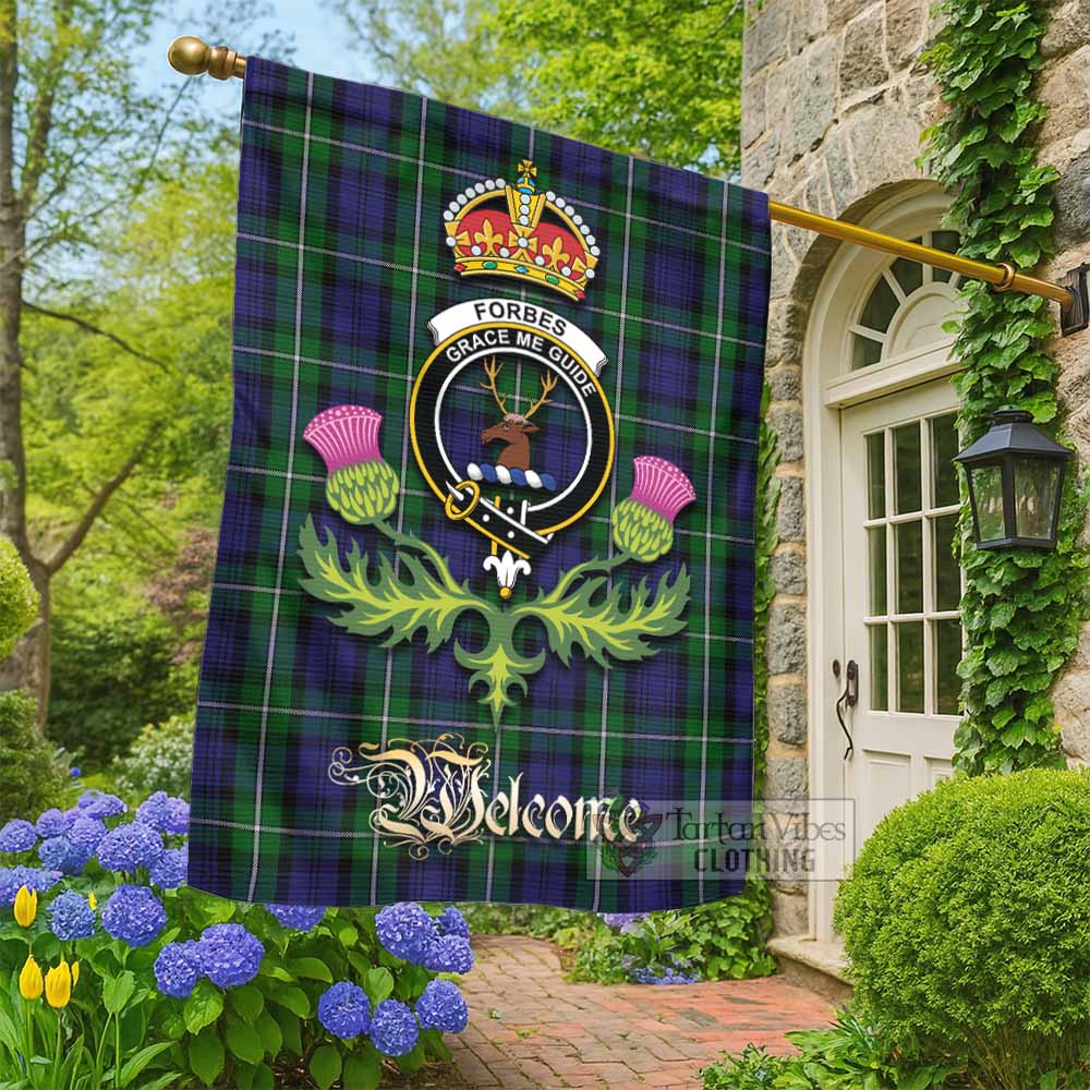 Forbes Tartan Family Crest Garden Flag Royal Thistle Welcome Style - Tartan Vibes Clothing