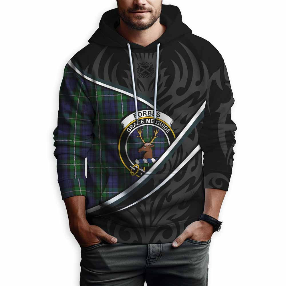 Forbes Tartan Family Crest Hoodie Celtic Scottish Thistle Floral - Tartan Vibes Clothing