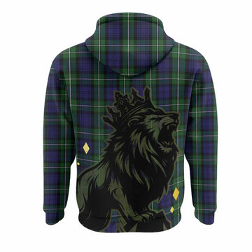 Forbes Tartan Family Crest Hoodie Crowned Lion Roaring