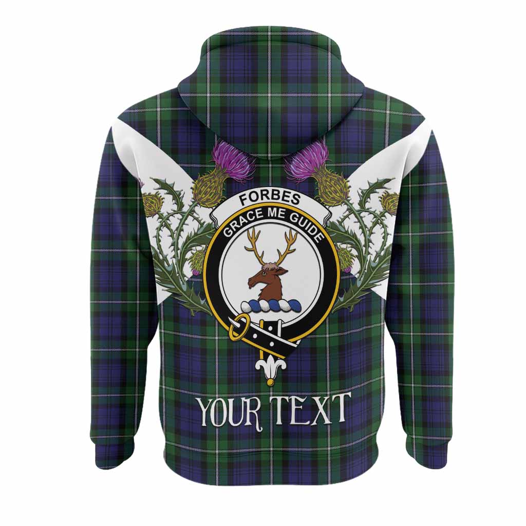 Forbes Tartan Family Crest Hoodie Scottish Burns Night Thistle Floral