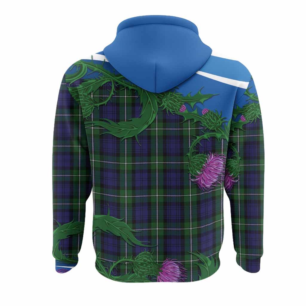 Forbes Tartan Family Crest Hoodie Thistle in Minimalism