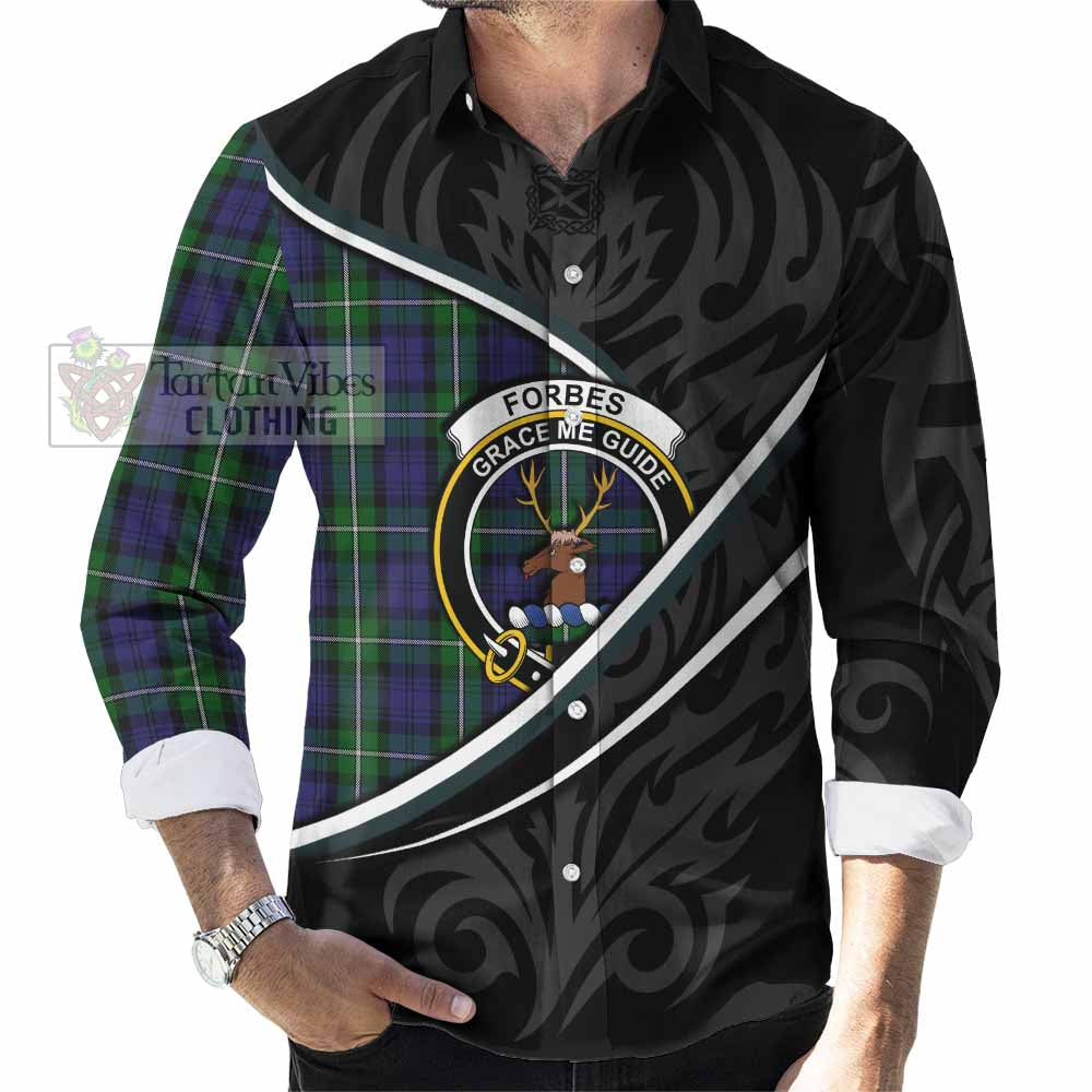 Forbes Tartan Family Crest Long Sleeve Button Shirts Celtic Scottish Thistle Floral - Tartan Vibes Clothing