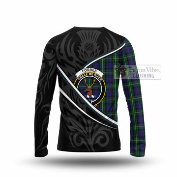 Forbes Tartan Family Crest Long Sleeve T-Shirt Celtic Scottish Thistle Floral - Tartan Vibes Clothing