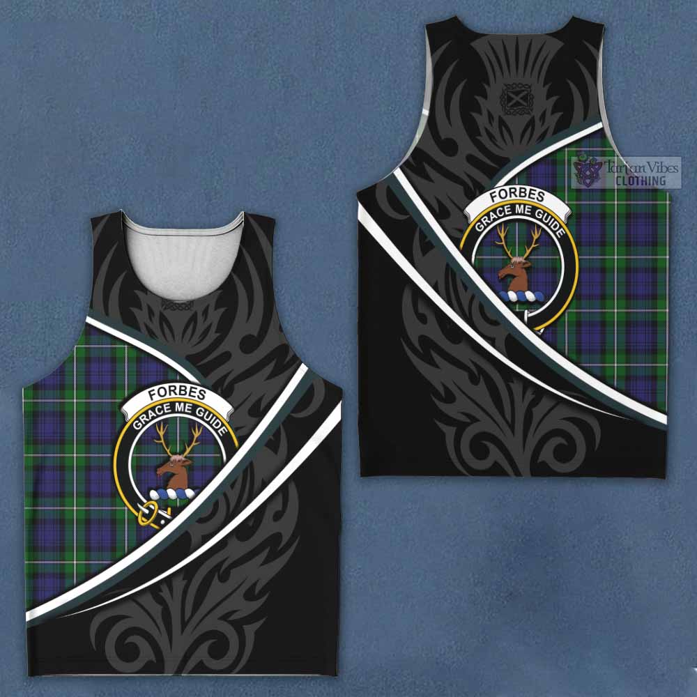 Forbes Tartan Family Crest Men Tank Top Celtic Scottish Thistle Floral - Tartan Vibes Clothing