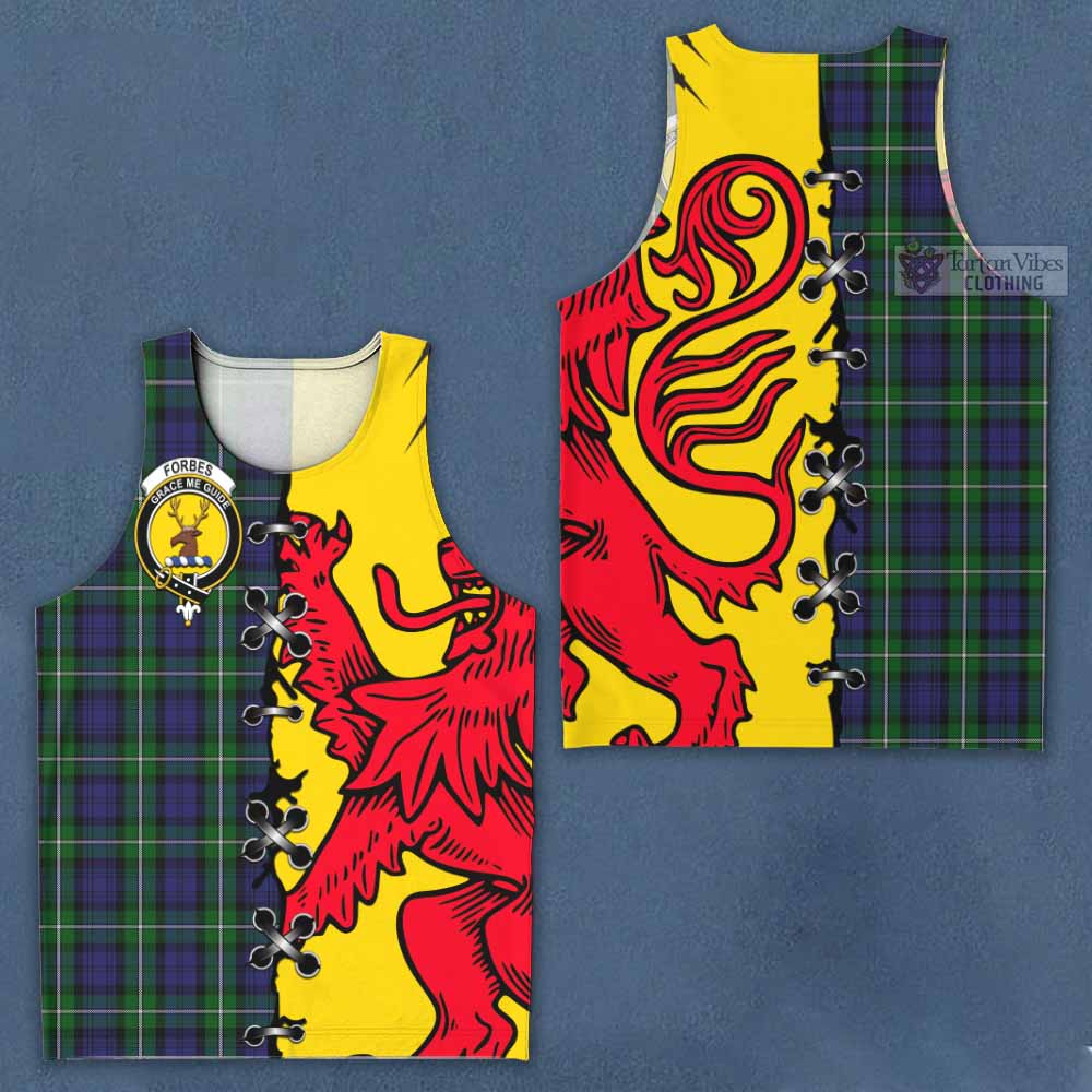 Forbes Tartan Family Crest Men Tank Top Lion Rampant Honor - Tartan Vibes Clothing