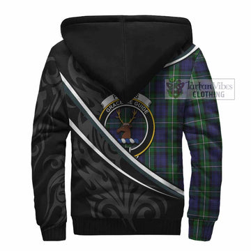 Forbes Tartan Family Crest Sherpa Hoodie Celtic Scottish Thistle Floral