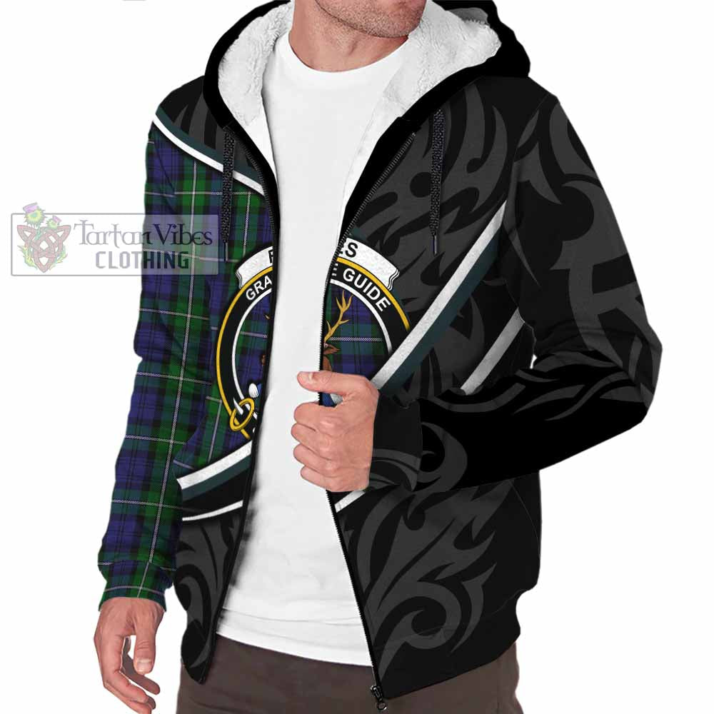 Forbes Tartan Family Crest Sherpa Hoodie Celtic Scottish Thistle Floral - Tartan Vibes Clothing