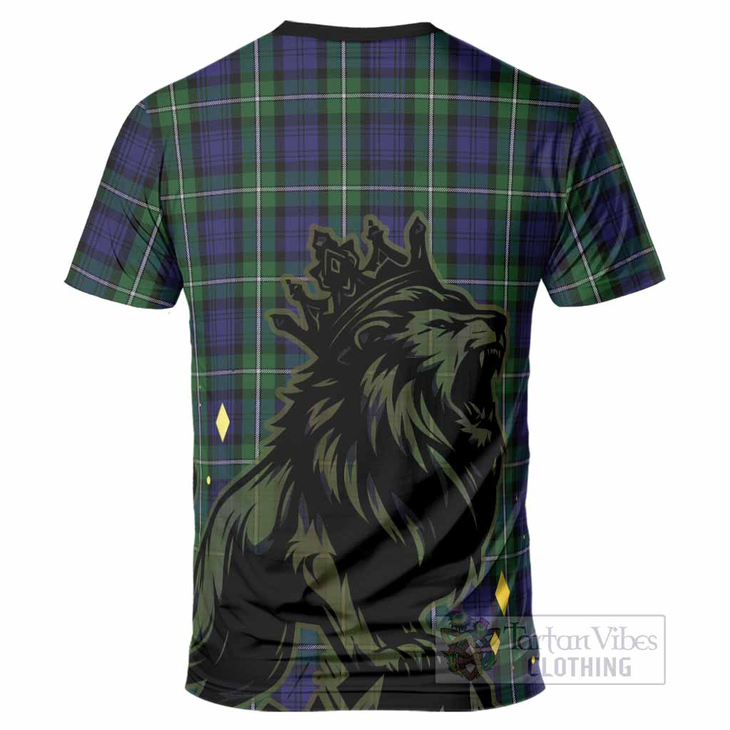 Forbes Tartan Family Crest T-Shirt Crowned Lion Roaring