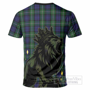 Forbes Tartan Family Crest T-Shirt Crowned Lion Roaring