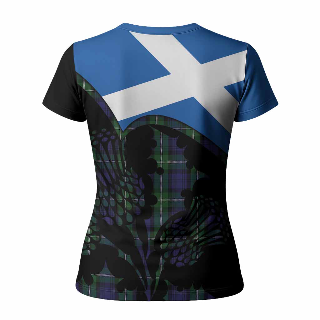 Forbes Tartan Family Crest Women T shirt Scotland Thistle Floral Flag Style