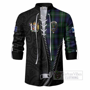 Forbes Tartan Ghillie Shirt New Zealand Pattern Unique Zipper Stylized