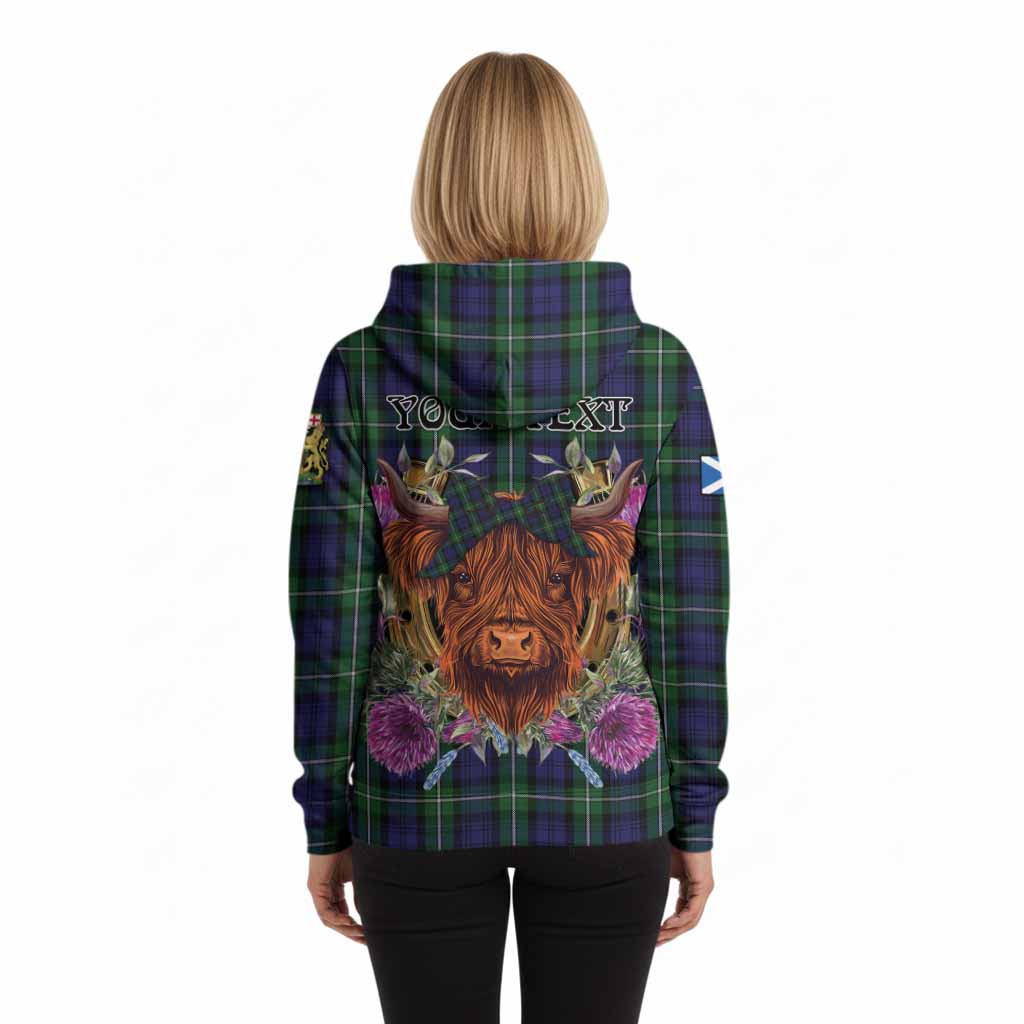 Forbes Tartan Hoodie Scottish Thistle Heilan Coo