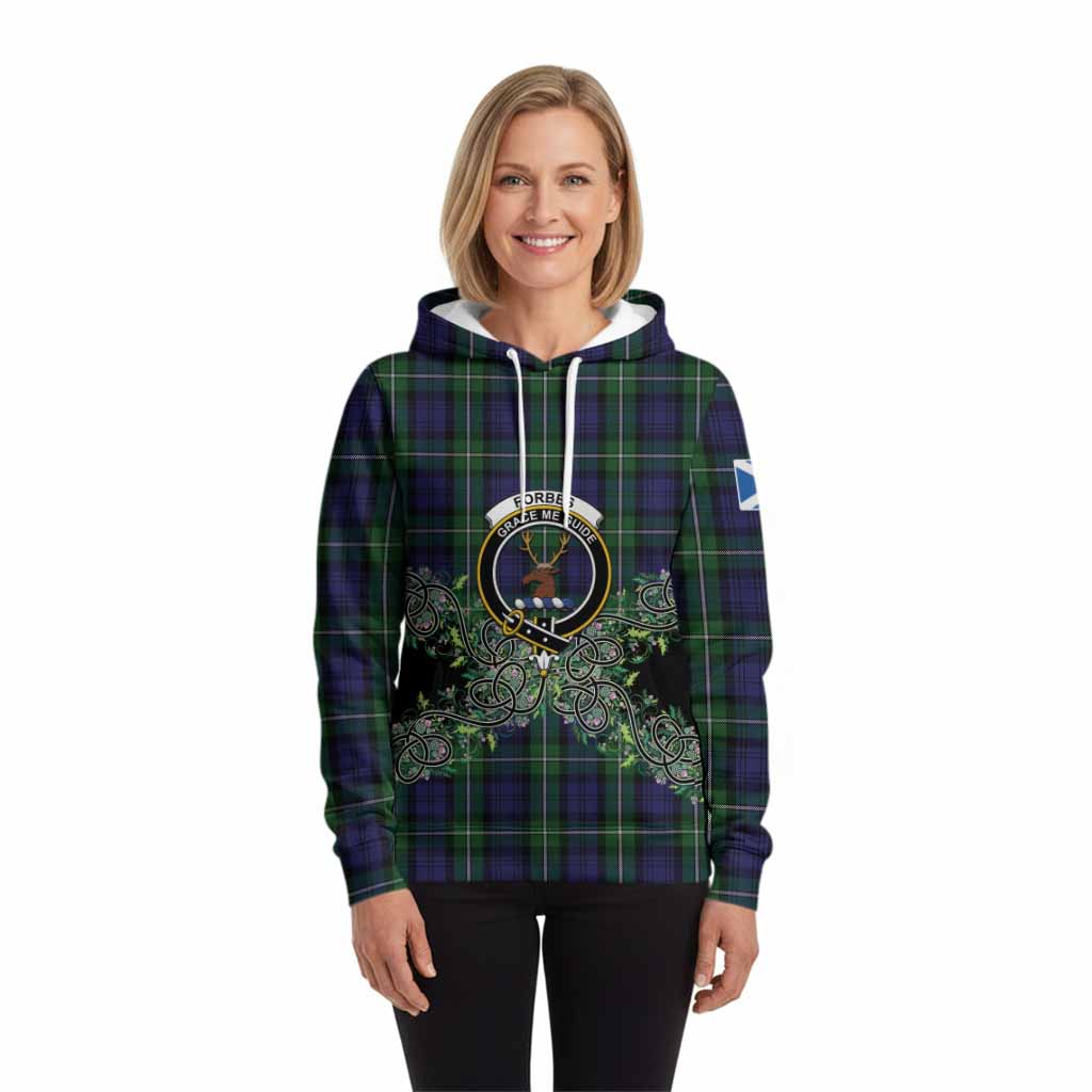 Forbes Tartan Hoodie Thistle Scottish Spirit