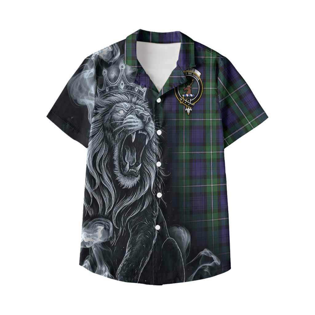 Forbes Tartan Kid Hawaiian Shirt Roaring Lion Heritage