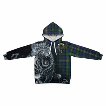 Forbes Tartan Kid Hoodie Roaring Lion Heritage