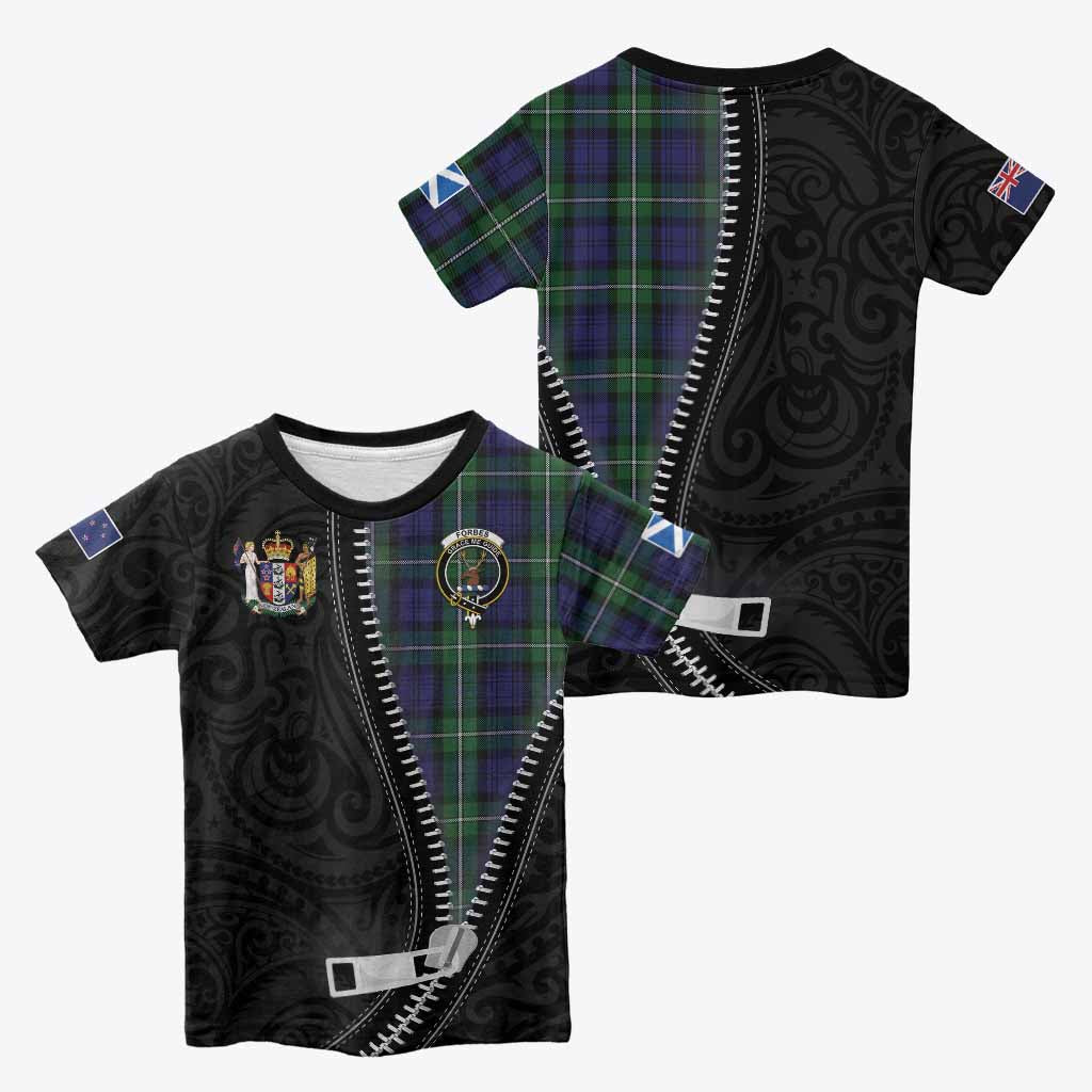 Forbes Tartan Kid T-shirt New Zealand Pattern Unique Zipper Stylized