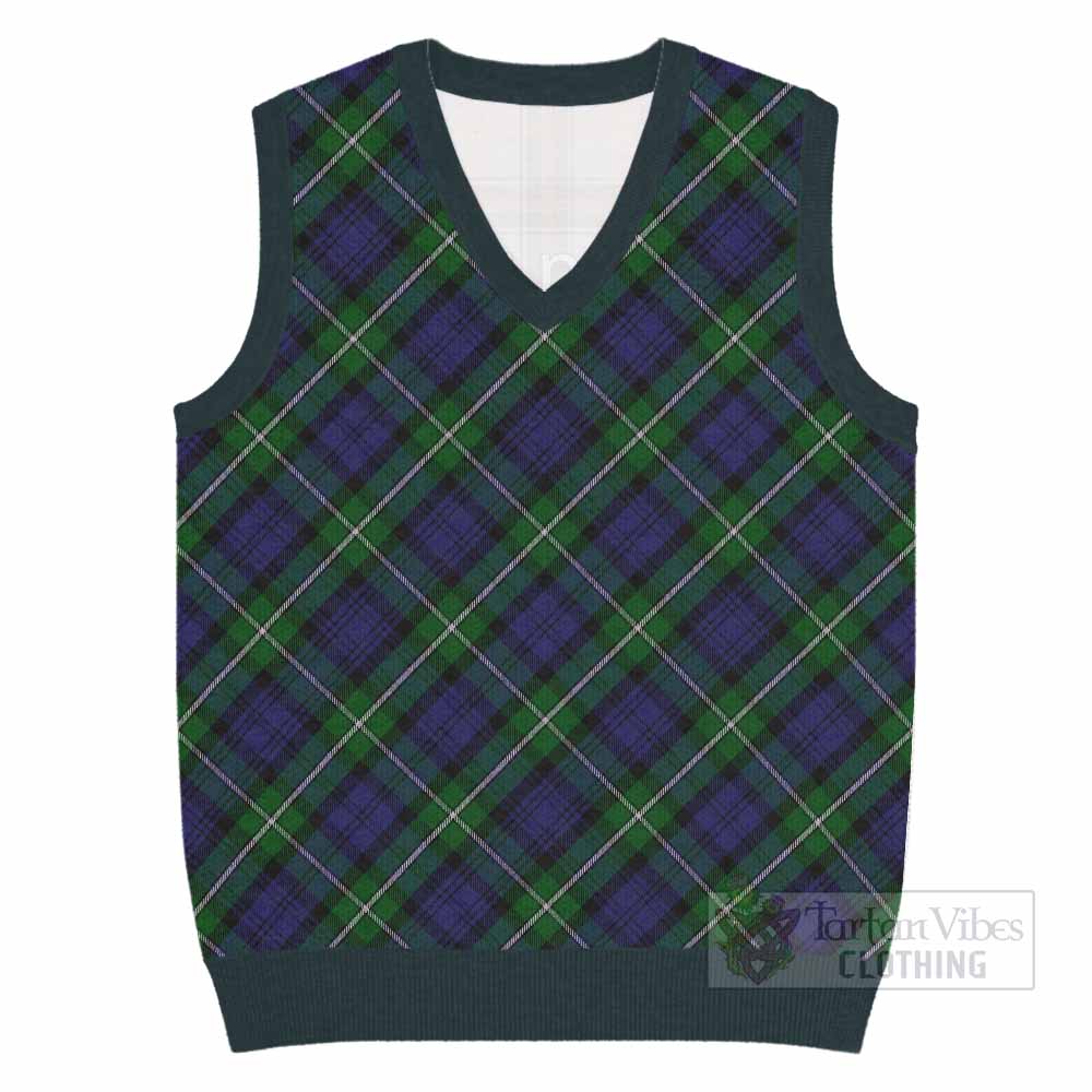 Forbes Tartan  Knitted V-Neck Vest Cross Style