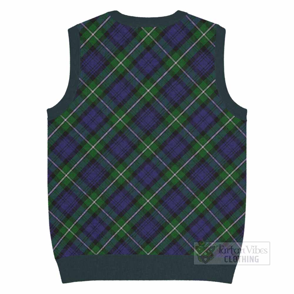 Forbes Tartan  Knitted V-Neck Vest Cross Style