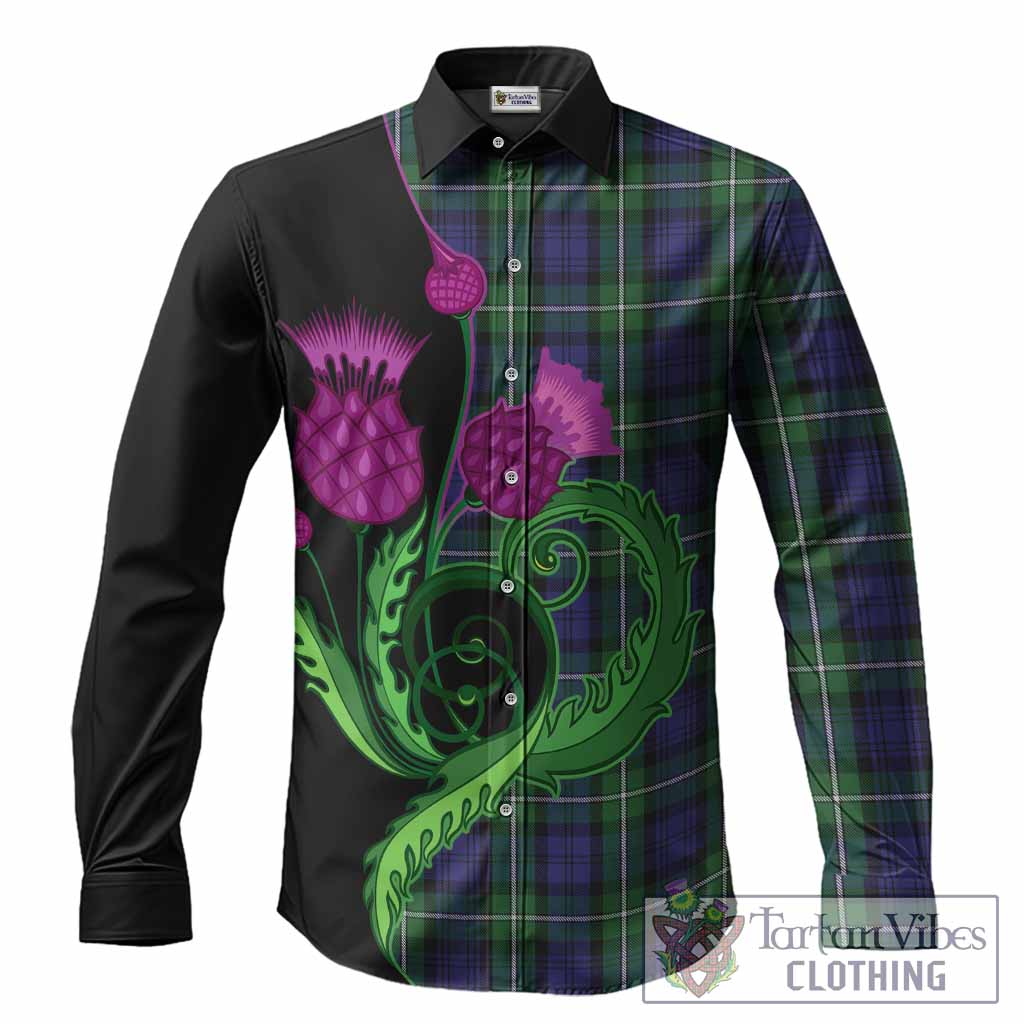 Forbes Tartan Long Sleeve Button Shirts Traditional Scottish Thistle