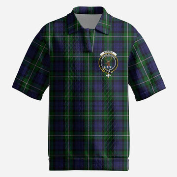 Forbes Tartan Men’s Polo Sweater Top with Family Crest