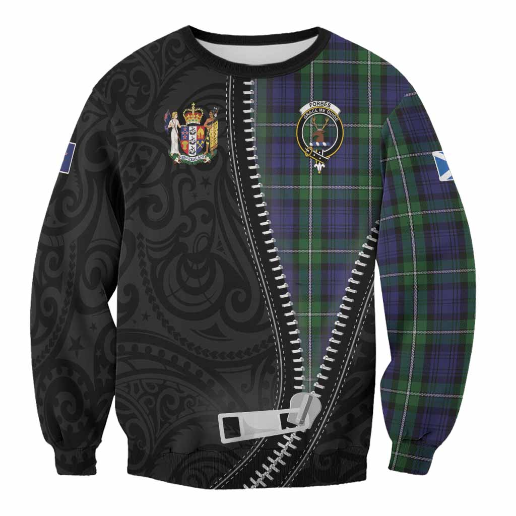 Forbes Tartan Sweatshirt New Zealand Pattern Unique Zipper Stylized