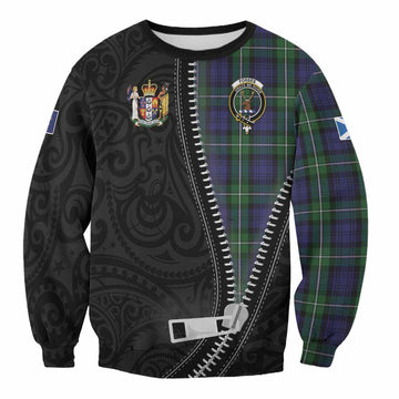 Forbes Tartan Sweatshirt New Zealand Pattern Unique Zipper Stylized