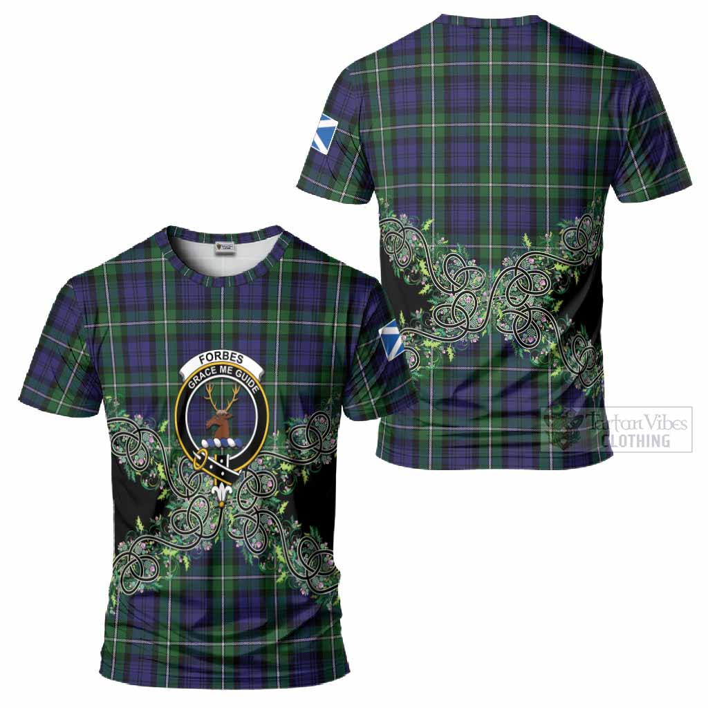 Forbes Tartan T-Shirt Thistle Scottish Spirit