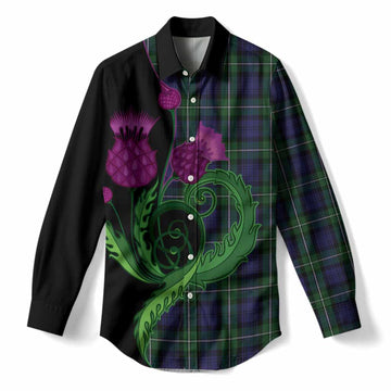 Forbes Tartan Women Casual Shirt Traditional Scottish Thistle