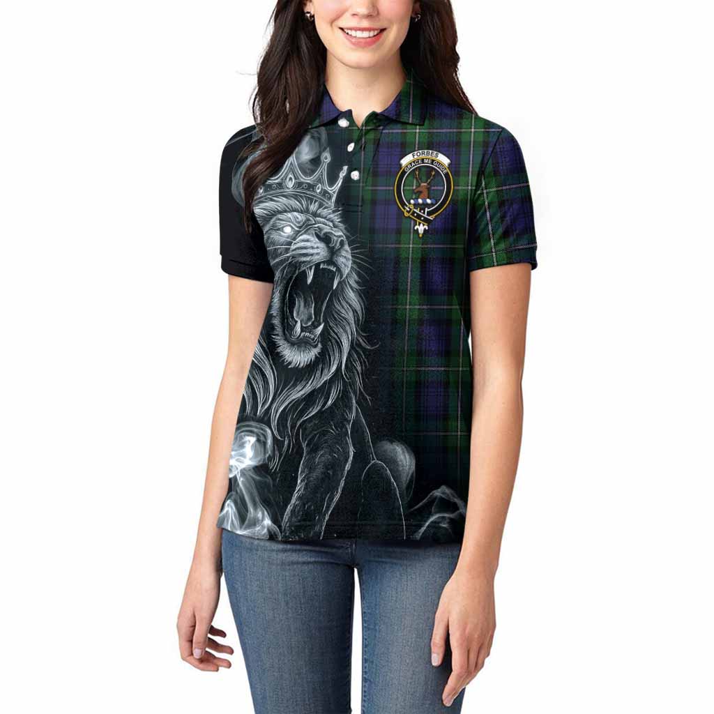 Forbes Tartan Women Polo Shirt Roaring Lion Heritage