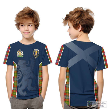 Forrester (Foster) Tartan Kid T-Shirt with Family Crest and Lion Rampant Vibes Sport Style Youth XL Size14 - Tartan Vibes Clothing