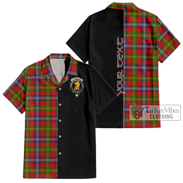 Forrester (Foster) Tartan Short Sleeve Button Shirt with Family Crest and Half Of Me Style Kid - Tartanvibesclothing Shop