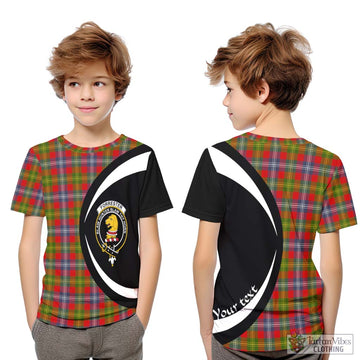 Forrester (Foster) Tartan Kid T-Shirt with Family Crest Circle Style Youth XL Size14 - Tartan Vibes Clothing