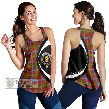 Forrester (Foster) Tartan Women's Racerback Tanks with Family Crest Circle Style 4XL - Tartan Vibes Clothing