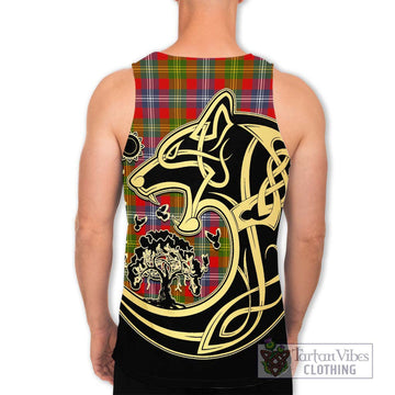Forrester (Foster) Tartan Men's Tank Top with Family Crest Celtic Wolf Style - Tartan Vibes Clothing