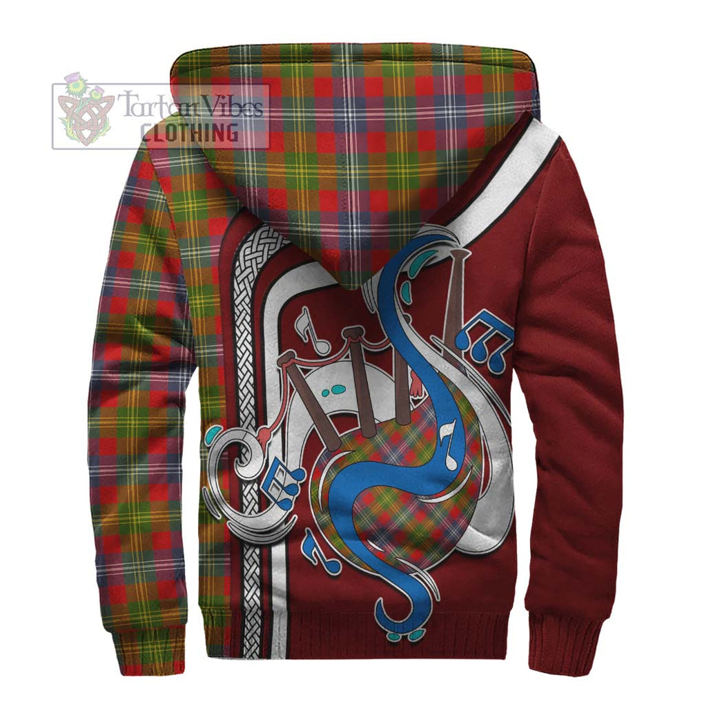 Forrester (Foster) Tartan Sherpa Hoodie with Epic Bagpipe Style - Tartanvibesclothing Shop