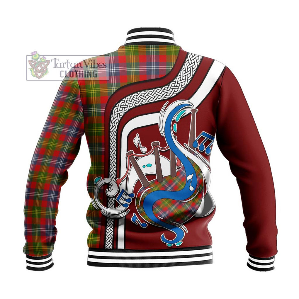 Tartan Vibes Clothing Forrester Tartan Baseball Jacket with Epic Bagpipe Style
