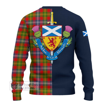 Tartan Vibes Clothing Forrester Tartan Knitted Sweater with Scottish Lion Royal Arm Half Style