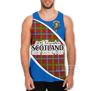 Tartan Vibes Clothing Forrester (Foster) Family Crest Tartan Men's Tank Top Celebrate Saint Andrew's Day in Style