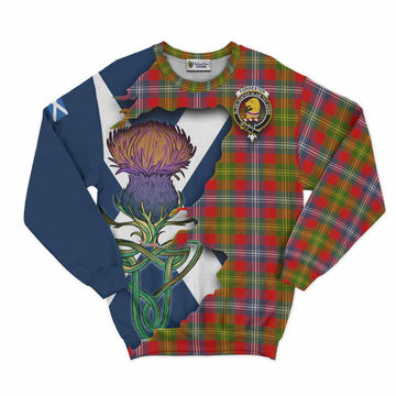 Tartan Vibes Clothing Forrester (Foster) Tartan Family Crest Sweatshirt Scottish Thistle Celtic Inspired