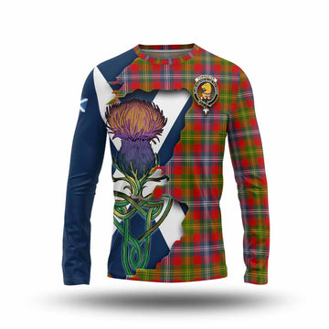 Tartan Vibes Clothing Forrester (Foster) Tartan Family Crest Long Sleeve T-Shirt Scottish Thistle Celtic Inspired