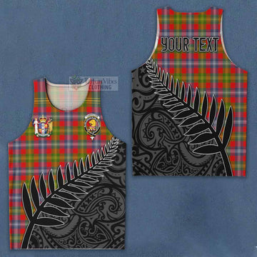 Tartan Vibes Clothing Forrester (Foster) Crest Tartan Men's Tank Top with New Zealand Silver Fern Half Style