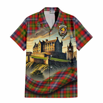 Forrester (Foster) Tartan Family Crest Hawaiian Shirt with Scottish Ancient Castle Style