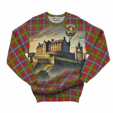 Tartan Vibes Clothing Forrester (Foster) Tartan Family Crest Sweatshirt with Scottish Ancient Castle Style