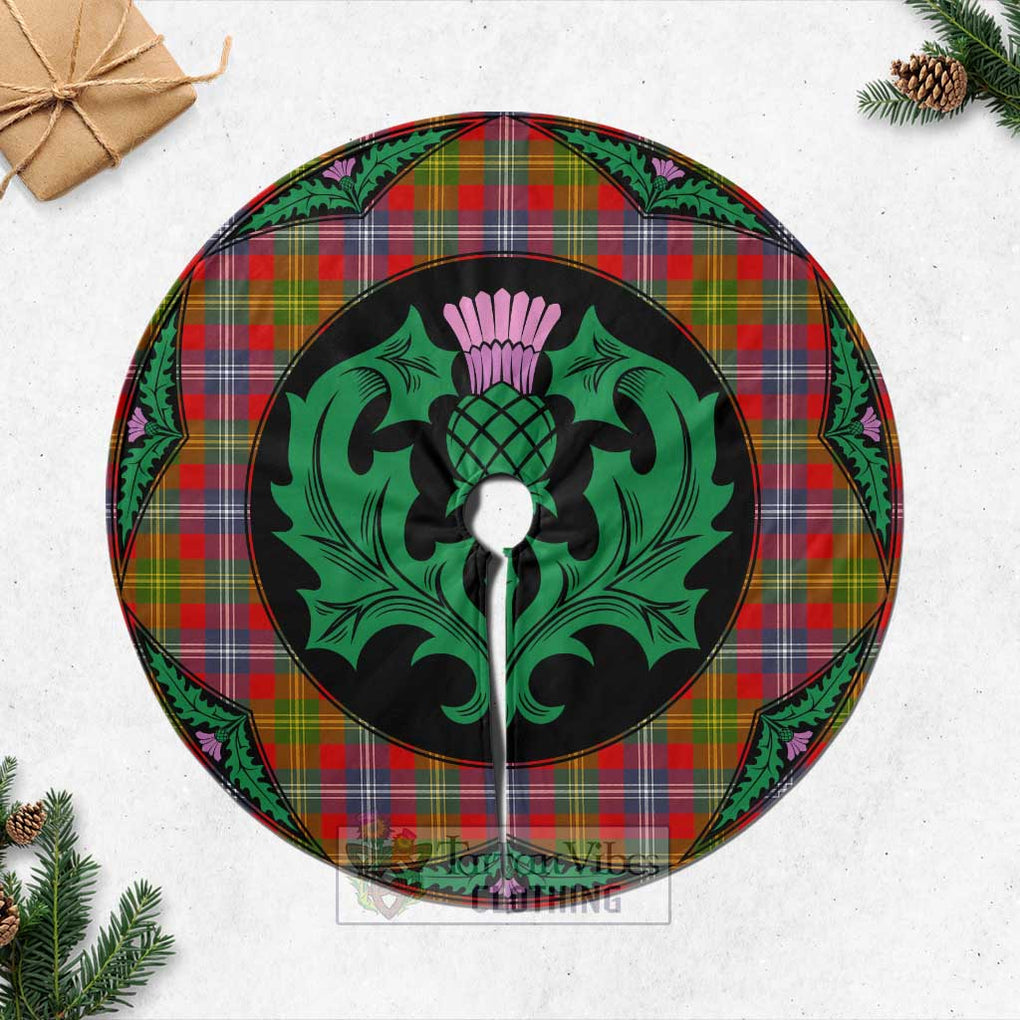 Tartan Vibes Clothing Forrester (Foster) Tartan Christmas Tree Skirt Scottish Thistle Style