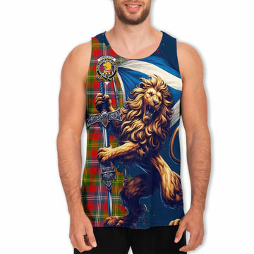 Tartan Vibes Clothing Forrester (Foster) Tartan Family Crest Men's Tank Top with Scottish Majestic Lion